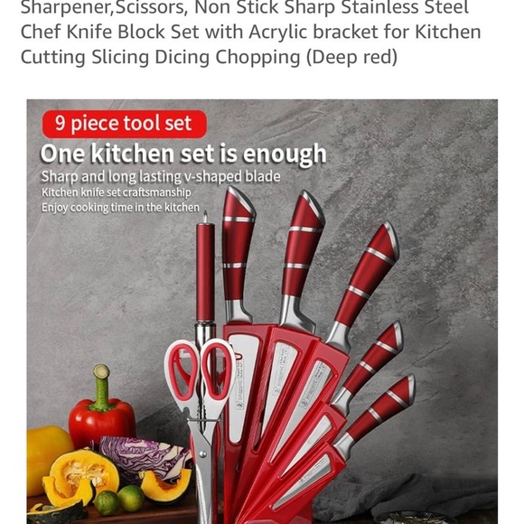 Other - Deep black Stainless Steel Knife Block Set